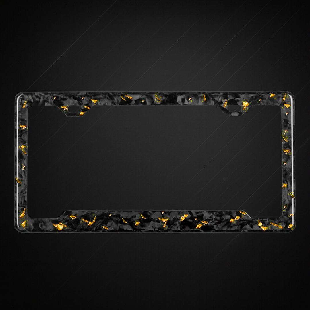 Carbon Shard Yellow License Plate™