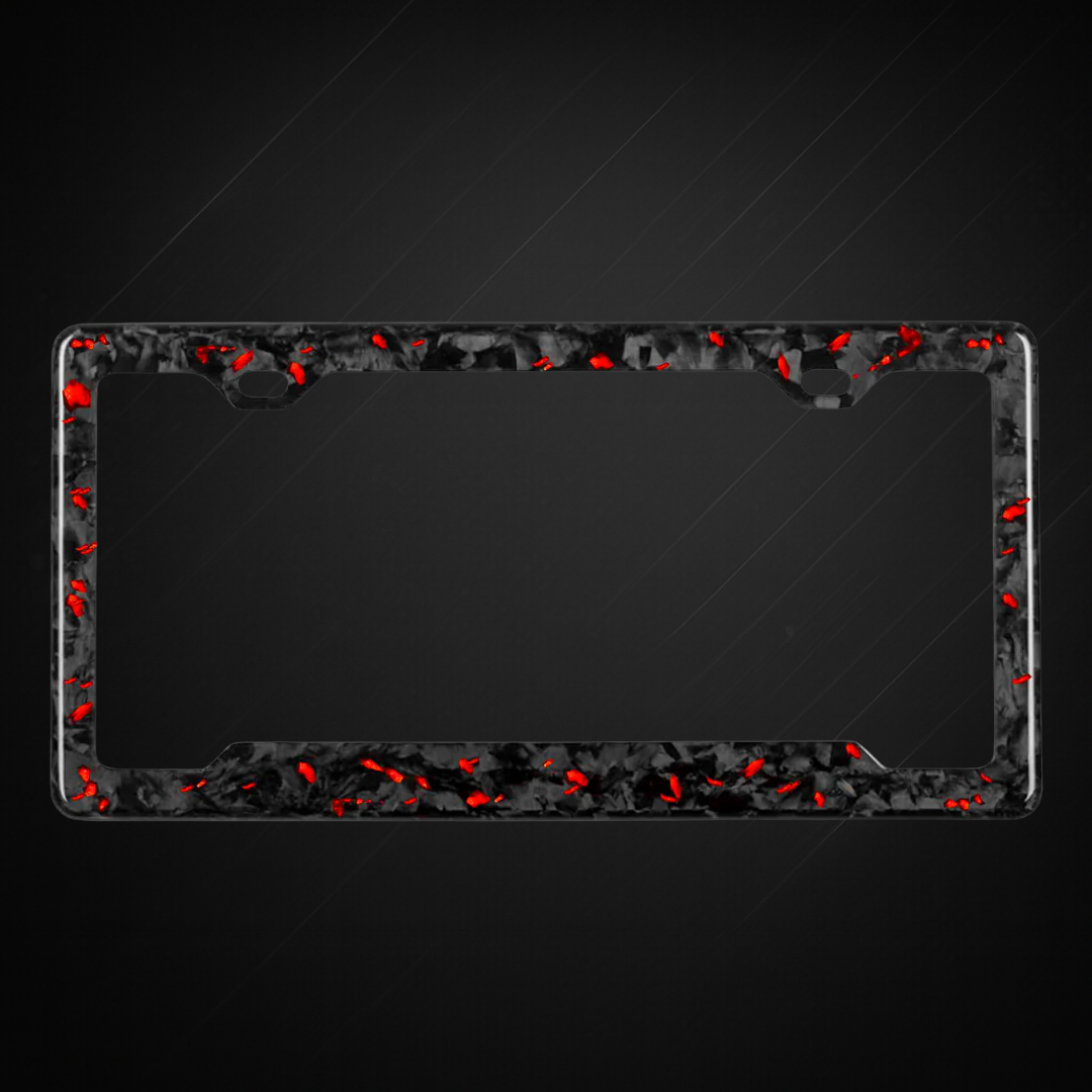 Carbon Shard Red License Plate™