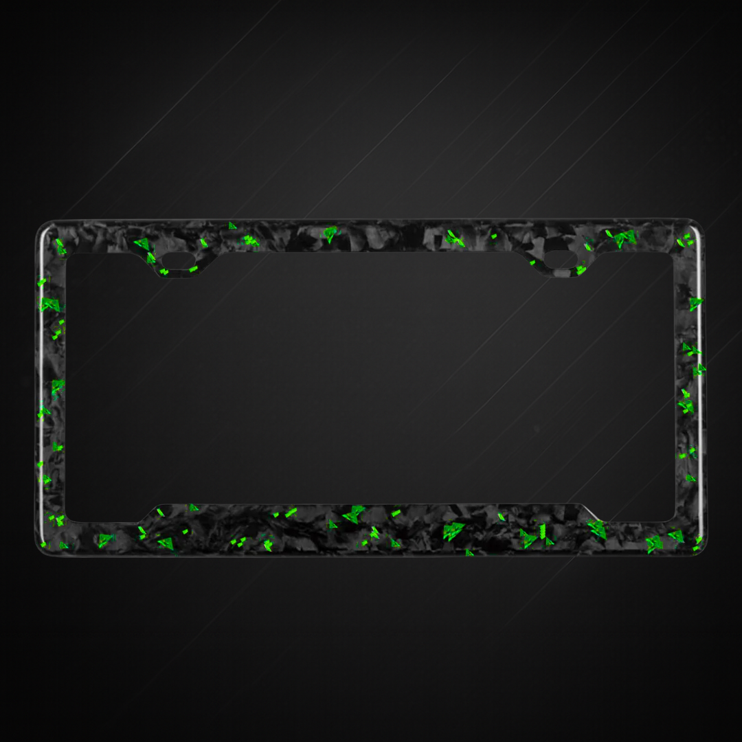 Carbon Shard Green License Plate™
